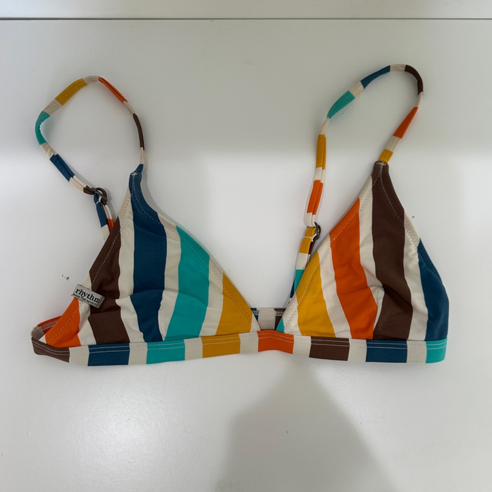 Rhythm Women’s Bikini Top - Multicolor Stripes